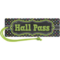 Teacher Created Resources Hall Passes, Magnetic, Chalkboard Brights, Set of 3