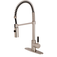 Gourmetier LS8778DKL Single-Handle Pull-Down Kitchen Faucet, Brushed Nickel