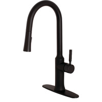 Gourmetier LS2720DKL Single-Handle Pull-Down Kitchen Faucet, Matte Black