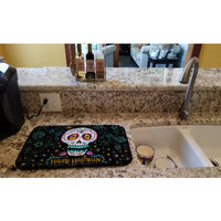 "Caroline's Treasures Happy Halloween Day of the Dead dish-drying-mats, 14 x 21, Multicolor"