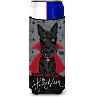 "Caroline's Treasures Halloween Vampire Scottie Michelob Ultra Hugger for slim cans cold-beverage-koozies, MUK, Multicolor"