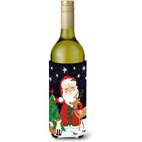 "Caroline's Treasures Santa Claus Christmas Wine Bottle Insulator Hugger cold-beverage-koozies, LITERK, Multicolor"