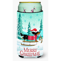 "Caroline's Treasures Merry Christmas Dachshund Tall Boy Insulator Hugger cold-beverage-koozies, TBC, Multicolor"