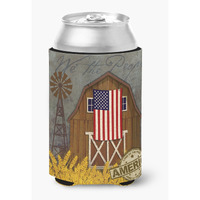"Caroline's Treasures Patriotic Barn Land of America Can or Bottle Hugger cold-beverage-koozies, CC, Multicolor"