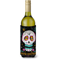 "Caroline's Treasures Happy Halloween Day of The Dead Wine Bottle Insulator Hugger cold-beverage-koozies, LITERK, Multicolor"
