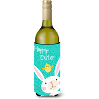 "Caroline's Treasures Happy Easter Rabbit Wine Bottle Insulator Hugger cold-beverage-koozies, LITERK, Multicolor"