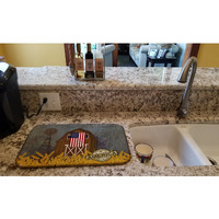 "Caroline's Treasures Patriotic Barn Land of America dish-drying-mats, 14 x 21, Multicolor"