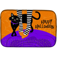 "Caroline's Treasures Halloween Witches Feet dish-drying-mats, 14 x 21, Multicolor"