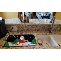 "Caroline's Treasures Santa Claus Christmas dish-drying-mats, 14 x 21, Multicolor"
