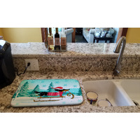 "Caroline's Treasures Merry Christmas Dachshund dish-drying-mats, 14 x 21, Multicolor"