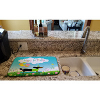"Caroline's Treasures Happy Birthday Dachshund dish-drying-mats, 14 x 21, Multicolor"
