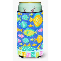 "Caroline's Treasures Little Colorful Fishes Tall Boy Insulator Hugger cold-beverage-koozies, TBC, Multicolor"