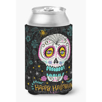 "Caroline's Treasures Happy Halloween Day of the Dead Can or Bottle Hugger cold-beverage-koozies, CC, Multicolor"