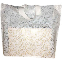White Lace - 50 Pieces Plastic Gift Bags Boutique Bags Merchandise Shopping Bags