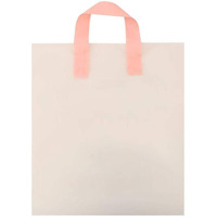 Transparent -50 Pcs Plastic Shopping Bags Boutique Bags Retail Clothing Tote Bag