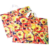 Flower - 50 Pcs Plastic Gift Bags Boutique Bags Retail Shopping Bags