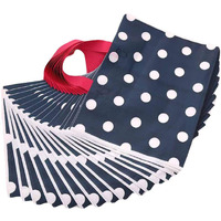 Blue Polka Dot - 48 Pieces Plastic Retail Shopping Bags Boutique Bags Tote Bag