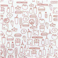 [Graffiti] 200 Pcs Grease-Proof Wax Papers Baking Papers Hamburger Papers