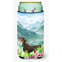"Caroline's Treasures CK1993TBC Mountian Flowers Dachshund Tall Boy Hugger cold-beverage-koozies, Multicolor"