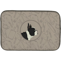 "Caroline's Treasures CK2186DDM French Bulldog in The Kitchen dish-drying-mats, 14x21, Multicolor"