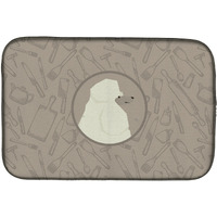 "Caroline's Treasures CK2203DDM Poodle in The Kitchen dish-drying-mats, 14x21, Multicolor"