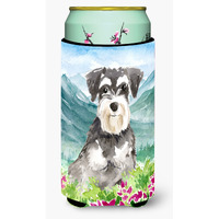 "Caroline's Treasures CK2528TBC Mountain Flowers Schnauzer #2 Tall Boy Hugger cold-beverage-koozies, Multicolor"