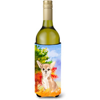 "Caroline's Treasures CK1948LITERK Fall Chihuahua Wine Bottle Hugger cold-beverage-koozies, 750 ml, Multicolor"