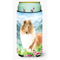 "Caroline's Treasures CK2525TBC Mountain Flowers Smooth Collie Tall Boy Hugger cold-beverage-koozies, Multicolor"