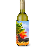 "Caroline's Treasures CK1958LITERK Fall Dachshund Wine Bottle Hugger cold-beverage-koozies, 750 ml, Multicolor"