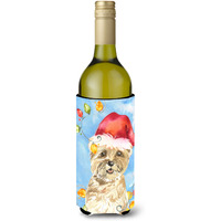"Caroline's Treasures CK2474LITERK Christmas Lights Cairn Terrier Wine Bottle Hugger cold-beverage-koozies, 750 ml, Multicolor"