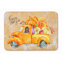 "Caroline's Treasures Fall Harvest Newfoundland Machine Washable Memory Foam Mat doormats, Multicolor"