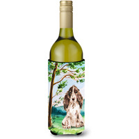 "Caroline's Treasures Tree Chocolate Parti Cocker Spaniel Wine Bottle Hugger cold-beverage-koozies, 750 ml, Multicolor"