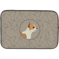 "Caroline's Treasures CK2177DDM Chihuahua in The Kitchen dish-drying-mats, 14x21, Multicolor"