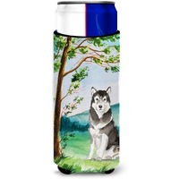 "Caroline's Treasures CK2566MUK Michelob Ultra Hugger for slim cans cold-beverage-koozies, Multicolor"