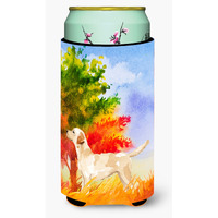 "Caroline's Treasures CK1938TBC Fall Yellow Labrador Retriever Tall Boy Hugger cold-beverage-koozies, Multicolor"
