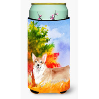 "Caroline's Treasures CK1946TBC Fall Corgi Tall Boy Insulator Hugger cold-beverage-koozies, Multicolor"