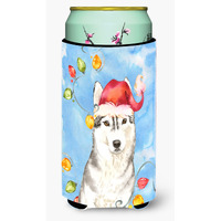 "Caroline's Treasures CK2495TBC Christmas Lights Siberian Husky Tall Boy Hugger cold-beverage-koozies, Multicolor"