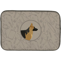 "Caroline's Treasures CK2187DDM German Shepherd in The Kitchen dish-drying-mats, 14x21, Multicolor"
