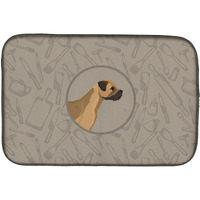 "Caroline's Treasures CK2170DDM Border Terrier in The Kitchen dish-drying-mats, 14x21, Multicolor"