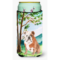 "Caroline's Treasures CK2014TBC Under the Tree English Bulldog Tall Boy Hugger cold-beverage-koozies, Multicolor"
