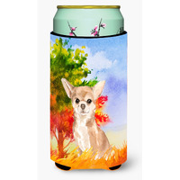 "Caroline's Treasures CK1948TBC Fall Chihuahua Tall Boy Insulator Hugger cold-beverage-koozies, Multicolor"