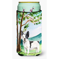 "Caroline's Treasures CK2026TBC Under the Tree French Bulldog Tall Boy Hugger cold-beverage-koozies, Multicolor"