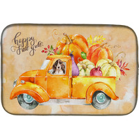 "Caroline's Treasures CK2659DDM Fall Brown Parti Cocker Spaniel dish-drying-mats, 14x21, Multicolor"