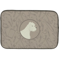 "Caroline's Treasures CK2216DDM Westie in The Kitchen dish-drying-mats, 14x21, Multicolor"