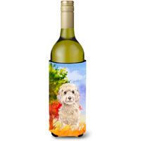 "Caroline's Treasures CK1949LITERK Fall Goldendoodle Wine Bottle Hugger cold-beverage-koozies, 750 ml, Multicolor"