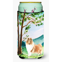 "Caroline's Treasures CK2561TBC Under the Tree Collie Tall Boy Hugger cold-beverage-koozies, Multicolor"