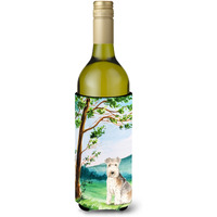 "Caroline's Treasures CK2567LITERK Under The Tree Lakeland Terrier Wine Bottle Hugger cold-beverage-koozies, 750 ml, Multicolor"