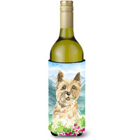 "Caroline's Treasures CK2541LITERK Mountain Flowers Cairn Terrier Wine Bottle Hugger cold-beverage-koozies, 750 ml, Multicolor"