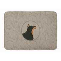 "Caroline's Treasures Lancashire Terrier In the Kitchen Machine Washable Memory Foam Mat doormats, Multicolor"