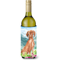 "Caroline's Treasures CK2535LITERK Mountain Flowers Vizsla Wine Bottle Hugger cold-beverage-koozies, 750 ml, Multicolor"